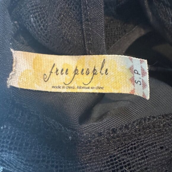 Free People Night Shade Velvet Mini Dress Black Sleeveless Strappy Halter Size S - Picture 7 of 16